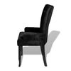 vidaXL Fauteuil noir velours