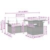 vidaXL Ensemble de canap&eacute; de jardin 5 pcs Beige Poly Rattan
