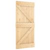 vidaXL Porte coulissante NARVIK Naturel et noir 95 x 210 cm (213,5 cm)