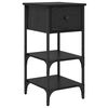vidaXL Cabinet de chevet 2 pcs Ch&ecirc;ne noir 33,5 x 36 x 70 cm
