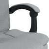 vidaXL Fauteuil inclinable de bureau gris clair tissu