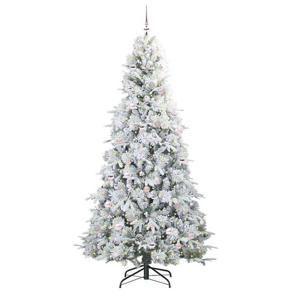 vidaXL Sapin de Noël Artificiel à Branches Articulées Blanc 240 cm