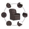 vidaXL Fauteuil inclinable &eacute;lectrique marron fonc&eacute; tissu