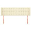 vidaXL T&ecirc;te de lit avec oreilles Cr&egrave;me 147x16x78/88 cm Similicuir