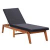 vidaXL Chaise longue avec table R&eacute;sine tress&eacute;e et bois d'acacia massif