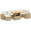 vidaXL Salon de jardin avec coussins 8 pcs beige r&eacute;sine tress&eacute;e
