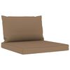 vidaXL Salon de jardin 6 pcs avec coussins taupe