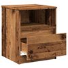 vidaXL Table de chevet 2 pcs vieux bois 40x40x50 cm bois d’ingénierie