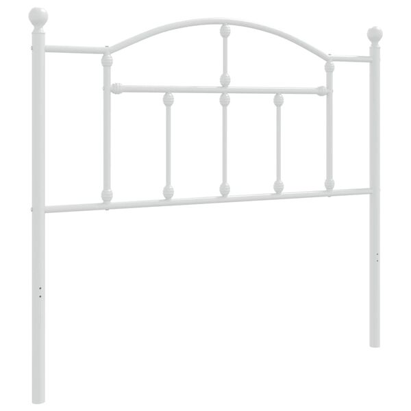 vidaXL Tête de lit métal blanc 100 cm