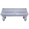 vidaXL Table basse Gris 90x50x40 cm Bois d'acajou massif