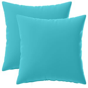 vidaXL Housse de coussin 2 pcs HEERLEN Turquoise 30 x 30 cm Polyester