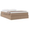 vidaXL Lit avec rangement et matelas Cappuccino 140 x 190 cm