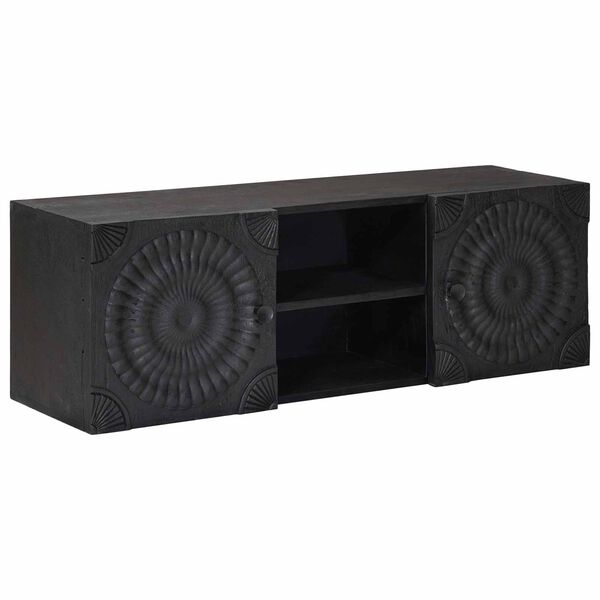 vidaXL Meuble TV avec &eacute;tag&egrave;re avec stockage Noir 105 x 30 x 35 cm