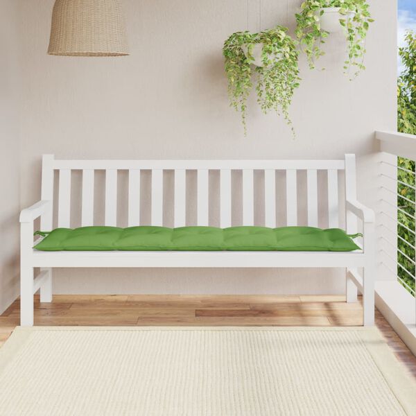 vidaXL Coussin de banc de jardin vert m&eacute;lang&eacute; 180x50x7 cm tissu