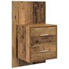 vidaXL Cabinet de chevet mural 2 pcs Bois Ancien 48,5 x 32,5 x 80 cm