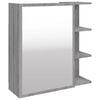 vidaXL Armoire &agrave; miroir de salle de bain Sonoma gris 62,5x20,5x64 cm