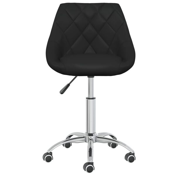 vidaXL Chaises pivotantes &agrave; manger lot de 4 Noir Similicuir