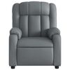 vidaXL Fauteuil de massage inclinable gris similicuir