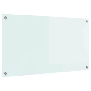vidaXL Protection de cuisine Blanc 90 x 50 cm verre tremp&eacute;