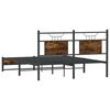vidaXL Cadre de lit sans matelas ch&ecirc;ne fum&eacute; 140x200 cm bois ing&eacute;nierie
