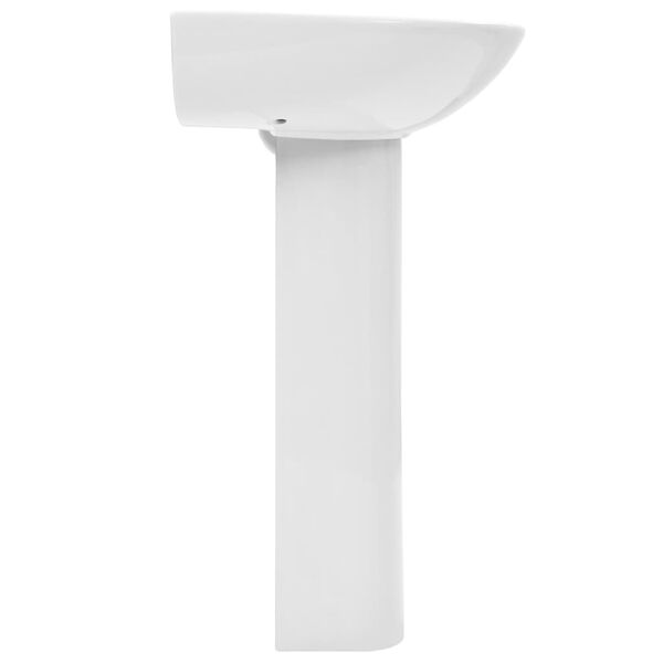 vidaXL Lavabo autoportant avec socle Céramique Blanc 520x440x190 mm