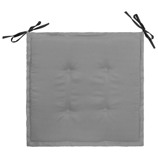 vidaXL Coussins de chaise de jardin lot de 2 Noir et gris 50x50x3 cm
