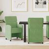 vidaXL Chaises de Salle &agrave; Manger avec Roues 2 pcs Vert clair