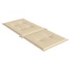 vidaXL Coussins de chaise de jardin dossier haut lot de 6 beige tissu