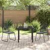 vidaXL Ensemble de salle &agrave; manger pour jardin 3 pcs Noir