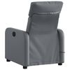 vidaXL Fauteuil de massage inclinable Gris Similicuir