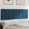 vidaXL Coussin de t&ecirc;te de lit Hanko bleu 140 cm velours