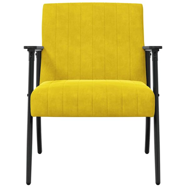 vidaXL fauteuil Jaune 59 x 75 x 78 cm Velours