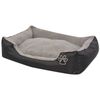 vidaXL Lit pour chiens avec coussin rembourré Taille M Noir