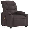 vidaXL Fauteuil de massage inclinable électrique Marron foncé Tissu