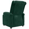 vidaXL Fauteuil de massage Vert fonc&eacute; velours