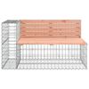vidaXL Banc jardin design gabion 122x71x65,5 cm bois massif de douglas