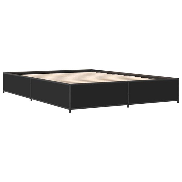 vidaXL Cadre de lit sans matelas noir 120x190 cm