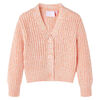 vidaXL Cardigan pour enfants tricot&eacute; rose m&eacute;lang&eacute; 104