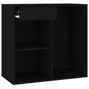 vidaXL Armoire &agrave; cosm&eacute;tiques noir 80x40x75 cm bois d'ing&eacute;nierie