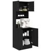vidaXL Buffet de cuisine avec porte 2 pcs Chêne noir 60 x 50 x 180 cm
