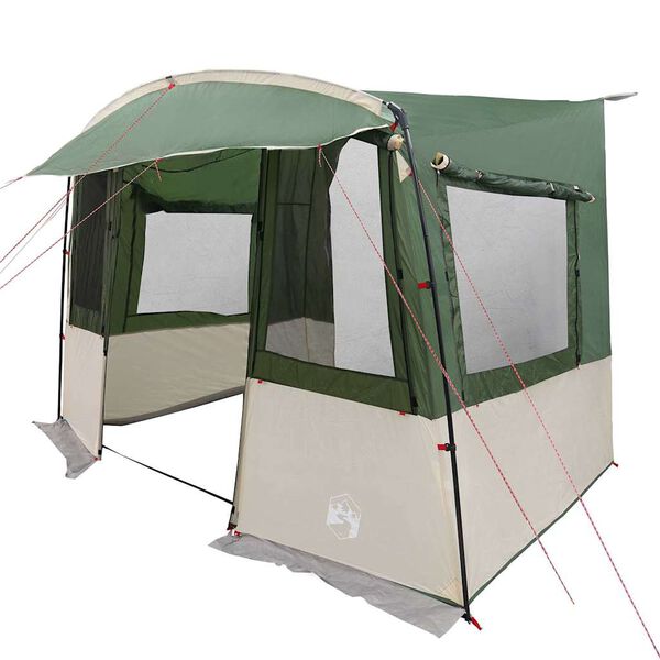 vidaXL Tente de hayon pour caravane avec toit Vert 352 x 250 x 240 cm