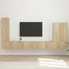vidaXL Ensemble de meuble TV mural Montage mural 6 pcs Ch&ecirc;ne Sonoma