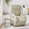 vidaXL Fauteuil inclinable Crème Similicuir