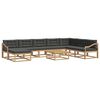 vidaXL Ensemble de canap&eacute;s d'ext&eacute;rieur 9 pc Blanc et anthracite