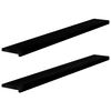 vidaXL Appuis de fen&ecirc;tre 2 pcs brun-noir bois de ch&ecirc;ne massif