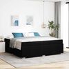 vidaXL Cadre de lit avec matelas Noir 200 x 200 cm tissu