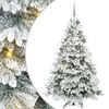 vidaXL Sapin de No&euml;l artificiel avec 300 LED Blanc 180 cm PE et PVC