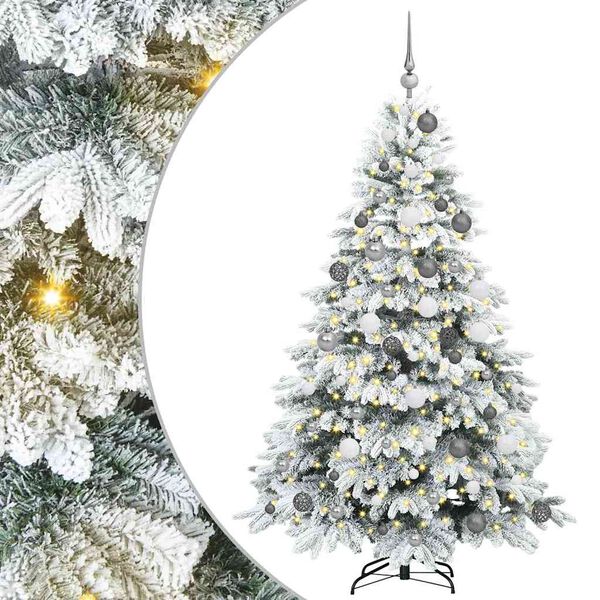 vidaXL Sapin de No&euml;l artificiel avec 300 LED Blanc 180 cm PE et PVC