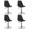 vidaXL Chaises &agrave; manger pivotantes lot de 4 noir similicuir