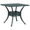vidaXL Table de jardin vert 80x80x75 cm aluminium coul&eacute;